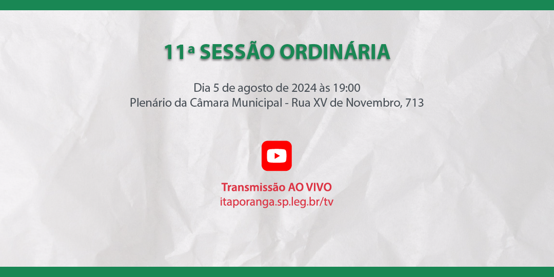 11ª Sessão Ordinária de 2024