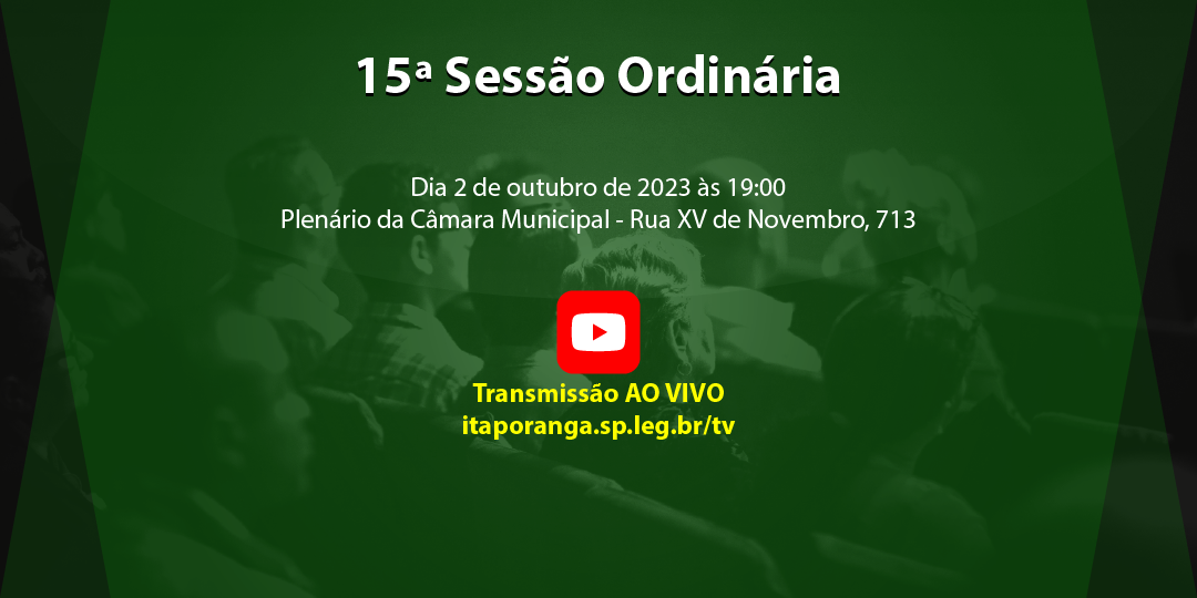 15ª Sessão Ordinária de 2023