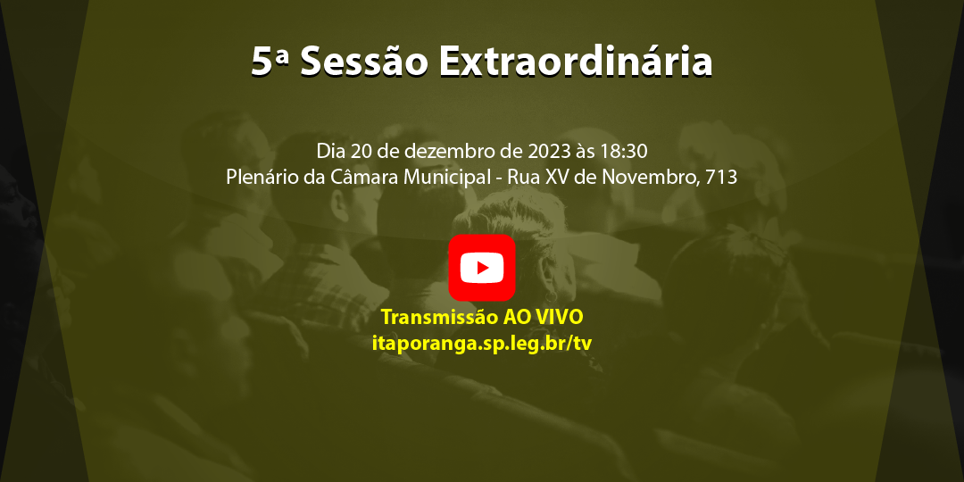 5ª Sessão Extraordinária de 2023