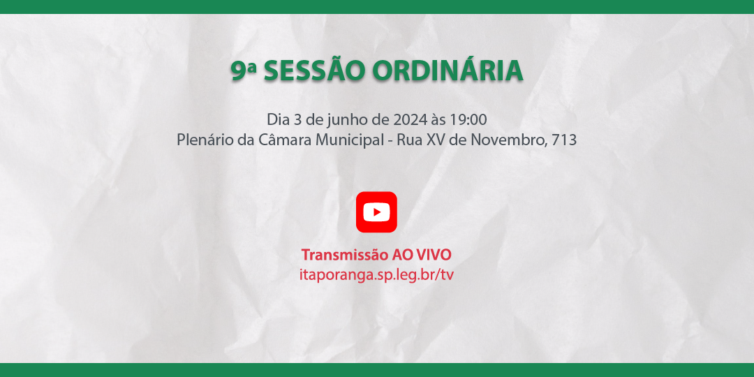 9ª Sessão Ordinária de 2024